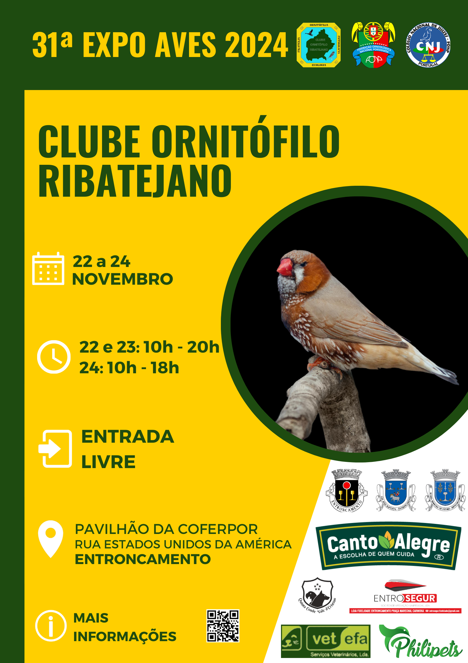 Mandarins Brogueira na 31ª ExpoAve do Clube Ornitófilo Ribatejano